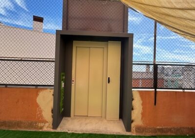 Planta superior instalación de ascensor